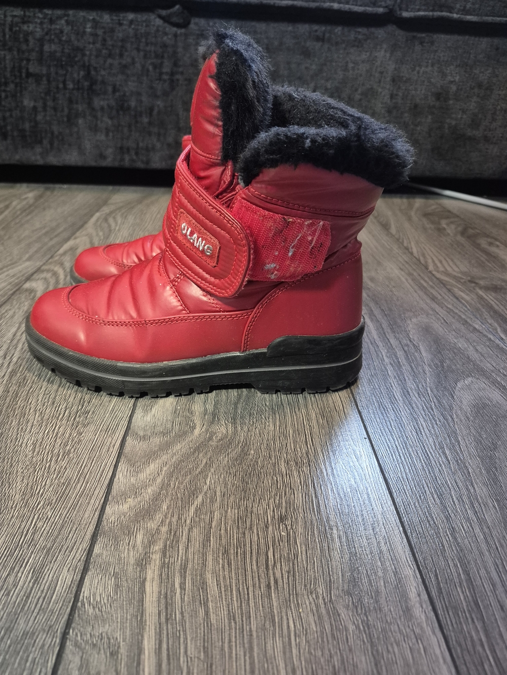Olang Luna Red Winter Snow Boots Size 38 | Built-in Ice Cleats